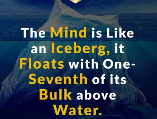 The mind is like an iceberg, it floats with one-seventh of its bulk above water.thepickquotes.com